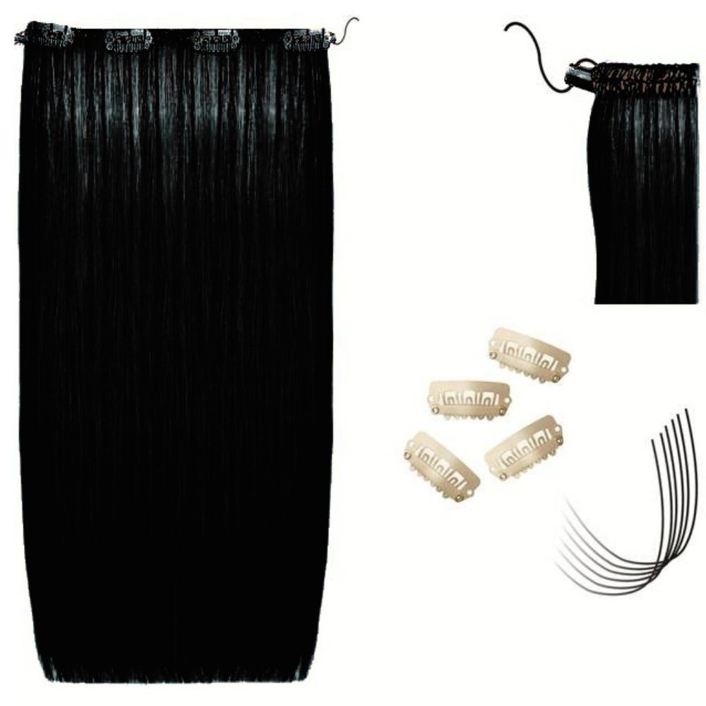 HUMAN HAIR Halo color black